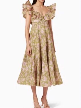 Zimmermann Ruffled Floral Dress